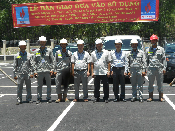 PVC - Phú Đạt hoàn thành vượt tiến độ gói thầu thi công hạng mục nhà để xe Building A1 - Nhà máy lọc hóa dầu Bình Sơn 